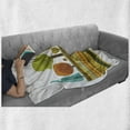 thumbnail image 6 of Urban Soft Flannel Fleece Throw Blanket, Illustration of Flat Park Elements in the City as Trees Roots Bench Soil and Water, Cozy Plush for Indoor and Outdoor Use, 60" x 80", Multicolor, by Ambesonne, 6 of 6