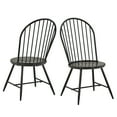 thumbnail image 7 of Weston Home Lydford Hoop High Back Windsor Metal Side Chair with Wood Seat, Black (Set of 2), 7 of 7