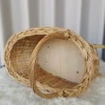 thumbnail image 6 of Woven Rattan Stroller Flower Basket with Handle,Vintage Wicker Baby Carriage,Rustic Rattan Stroller Decor for Weddings, and Floral Arrangements, Decorative Flower Girl Cart, Event Centerpiece Decor, 6 of 8