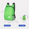 thumbnail image 6 of Foldable Backpack Outdoor Travel Waterproof Sports Hiking Daypacks (Green), 6 of 6