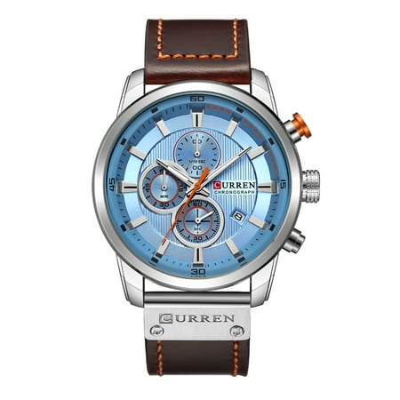 Curren Men Fashion PU Leather Sports Wrist Watch Casual Watch Luxury Water-Resistant Quartz