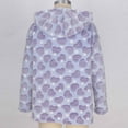 thumbnail image 4 of qolati Toddler Girls Fleece Hoodie Cozy Sherpa Fall Sweatshirt Cute Dots Printed Fuzzy Fluffy Pullover Casual Tops 4-15 Years, 4 of 5