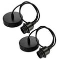 thumbnail image 5 of 2 piezas Sostenedores de lámparas E27 con cable con anillo de montaje Farol colgante de bricolaje Parabrisas de la lámpara, 5 of 5