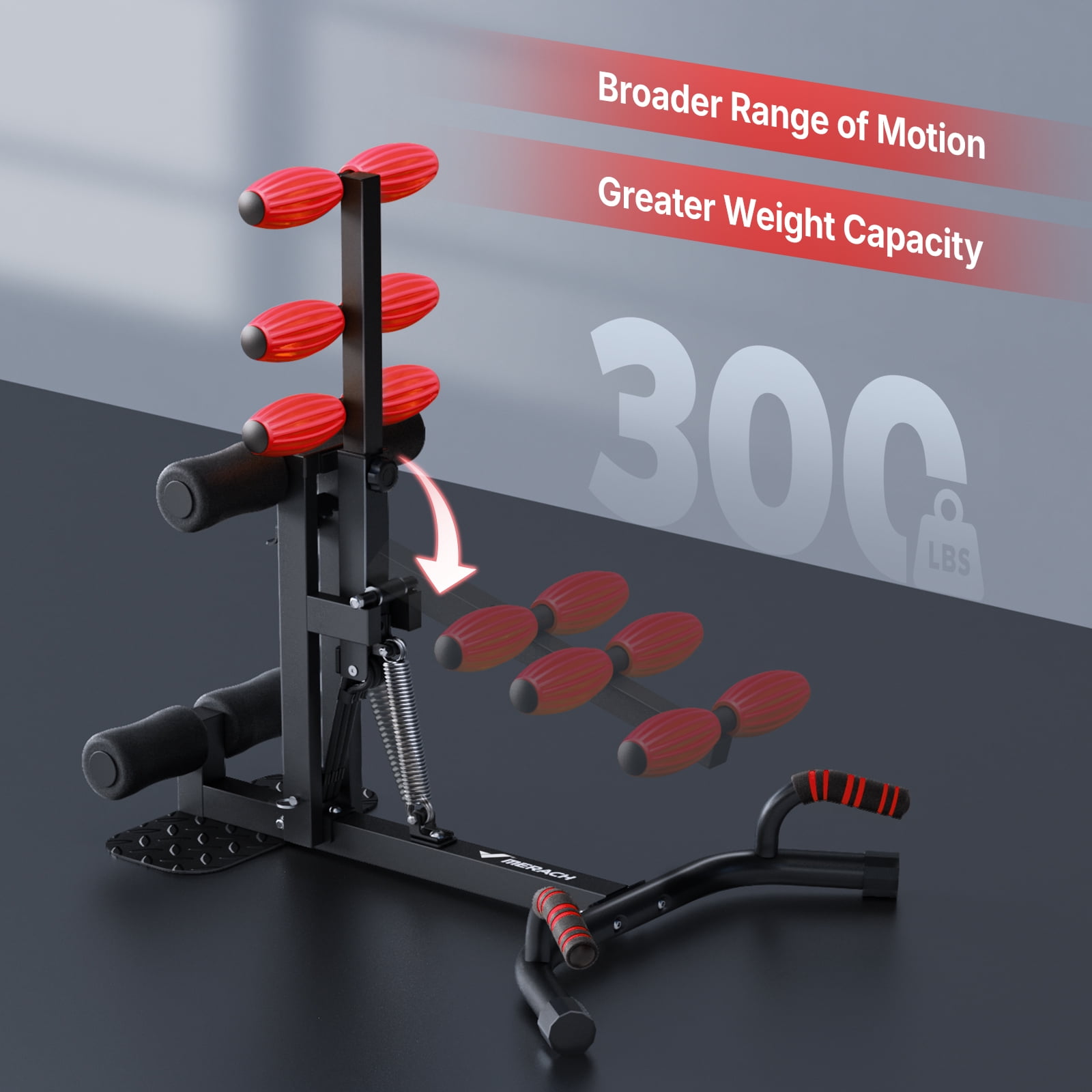 MERACH Deep Squat Machine for Glutes Workout, Adjustable Glutes Trainer for Home Gym, Hold up to 300lbs
