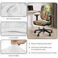 thumbnail image 6 of FKELYI Vintage Giraffe Flower Butterfly Print Desk Chair Cover Elastic Fabric Office Chair Cover Computer Chair Protective Cover Rotating Sweivel Chair Slipcover, Set of 2, 6 of 7