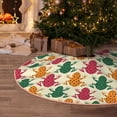 thumbnail image 5 of Daiia Colorful Frogs Drawing Merry Christmas Tree Skirt , Xmas Large Lace-up Tree Skirt, Santa Snowflakes Rustic Home Decorations New Year Party Farmhouse Decor-30", 5 of 6