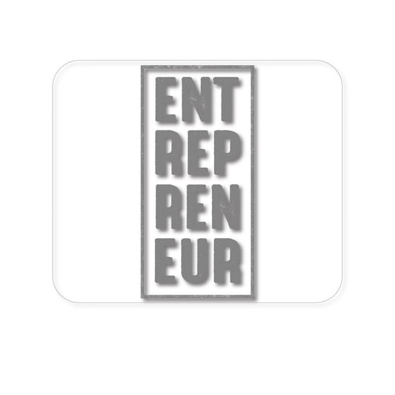 DistinctInk Mouse Pad - 1/4" Foam Rubber - Entrepreneur Word Art