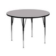 thumbnail image 1 of 42'' Round Grey Thermal Laminate Activity Table - Standard Height Adjustable Legs, 1 of 4