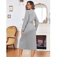 thumbnail image 3 of Ekouaer Women Kimono Robes Full Length Knit Bathrobe Lightweight Soft Sleepwear V-neck Casual Ladies Loungewear, 3 of 6