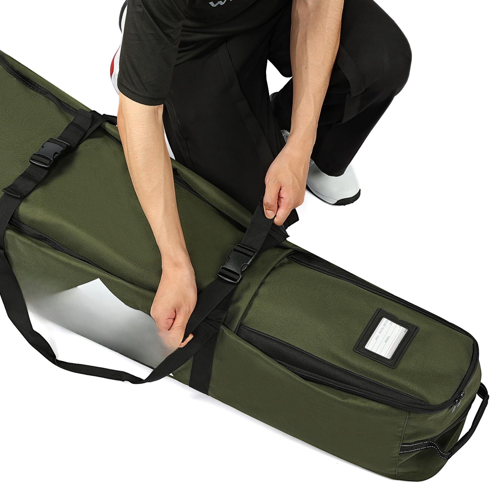 Golf Travel Bag  Full-open Protective & Wheeled Airline-approved Case For Clubs Cart&standbag Soft-sided Waterproof Cover Made Of Heavy Duty Oxford