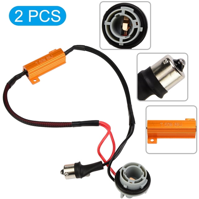 2 unids/set conector de resistencia de carga cable arnés de cableado luz LED de intermitente 1156