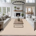 thumbnail image 4 of Beige Pure Color Area Rugs Collection 8'x10', Aesthetics Contemporary Modern Non Slip Indoor Rectangle Throw Runner Rug Floor Mat Carpet for Living Room Dining Table Bedroom Nursery, 4 of 9