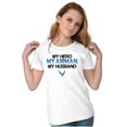 thumbnail image 4 of US Air Force My Hero Airman Husband Women's Plus Size Shirt Brisco Brands 2X, 4 of 5