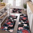 thumbnail image 2 of Pioneer Flower Floral Print Pattern Kitchen Rugs Sets Of 3,Kitchen Runner Rugs Non Skid Washable,Decorative Kitchen Floor Mats for Kitchen,Sink,Laundry,17"x30"+ 17"x47" + 17"x59", 2 of 6