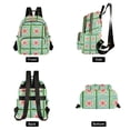 thumbnail image 4 of FORMRS Mini Backpack Purse for Women Travel Daypack Casual Shoulder Bag, Green Blossom Mosaic, 4 of 7