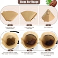 thumbnail image 2 of Coffee Filters, Unbleached Cone Filters 8-12 Cup, 200 Count Disposable Natural Paper Filters Cone Filters,200 Count Disposable Natural Paper Filters, 2 of 9