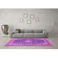 thumbnail image 3 of Ahgly Company Indoor Round Medallion Purple Traditional Area Rugs, 5' Round, 3 of 4