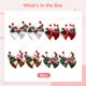 thumbnail image 5 of 8 adornos de campanas navideñas, cascabeles dobles con lazo de cuadros escoceses y bayas de acebo, adornos de metal para árboles de Navidad de 1,5 x 2,8 x 5,5 pulgadas para decoración de puertas de fi, 5 of 5