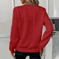 thumbnail image 3 of qucoqpe Women's Long Sleeve V Neck Quarter Zip Pullover Sweater Tops with Pockets 2025 Fall Winter Outfits, 3 of 5