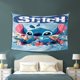 thumbnail image 4 of Tapiz de pared Stitch Azul, decoración de pared para el hogar, arte de pared para niños y niñas, decoración de dormitorio, sala de estar, 60 x 40 pulgadas, 4 of 8