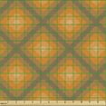 thumbnail image 2 of Ambesonne Abstract Fabric by the Yard Upholstery, Modern Squares Retro Tones, 10 Yards, Apricot and Amber, 2 of 5