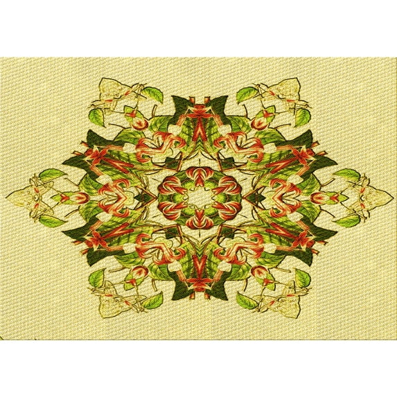 Ahgly Company Machine Washable Indoor Rectangle Transitional Dark Golden Rod Brown Area Rugs, 6' x 9'