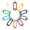 Multicolored, variant on 40 Pack Tough Plastic Key Tags with Split Ring Label Window, Assorted Colors