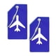 thumbnail image 4 of 2 etiquetas de equipaje para maletas, porta tarjetas de identificación, marcador de equipaje portátil de viaje Azul, 4 of 9
