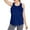 Blue, variant on Womens Tank Top Women's Casual Summer Round Neck Backless T Shirt Comfortable Daily Wear Stretchy Soft Fabric For Home Fitted Camisole High Neck Muscle Tee Belly Tops for Women Women Training Perform