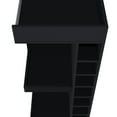 thumbnail image 6 of FM FURNITURE Lamer Corner Bar Cabinet with Wine Rack and Open Shelf, Black, 6 of 6