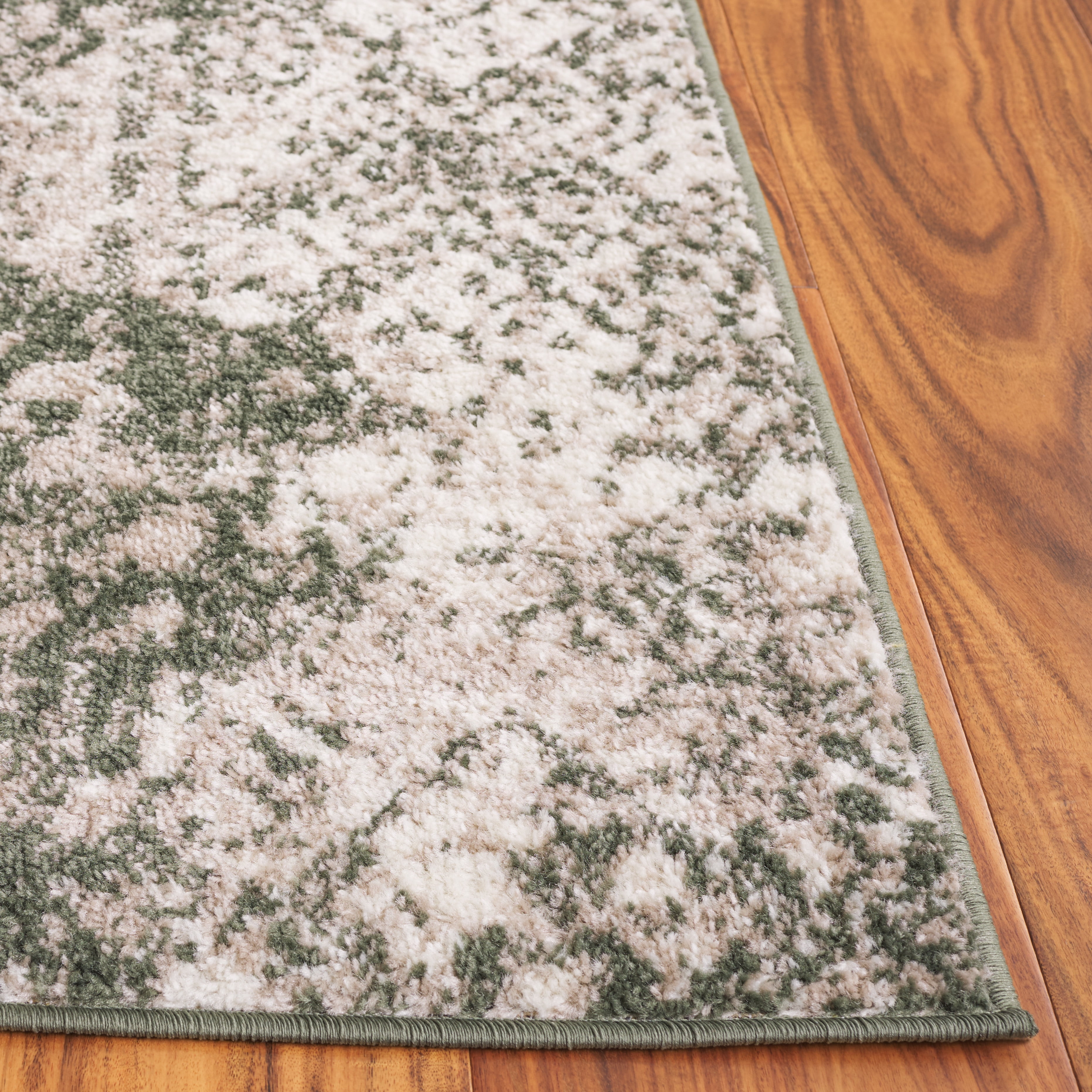 SAFAVIEH Adirondack Montague Geometric Area Rug, Dark Green/Ivory, 5'1" x 7'6"