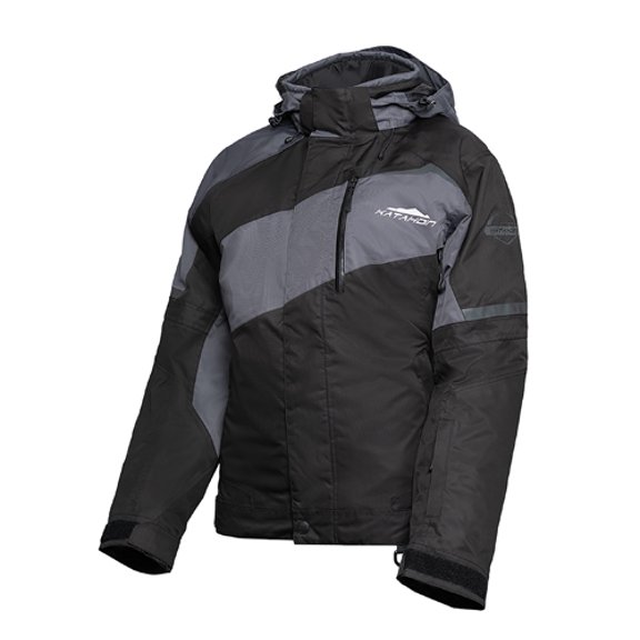 KATAHDIN GEAR RECON JACKET WOMENS, BLACK/GREY - LARGE
