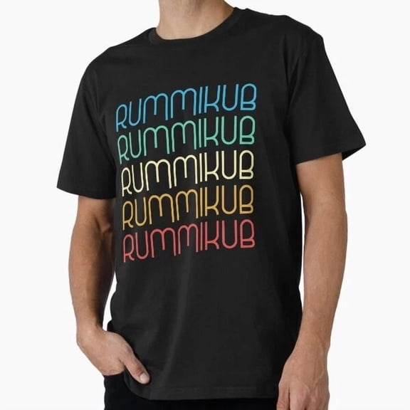 Kiraa Tee With Repeating Rummikub Vintage T-Shirt S-5Xl