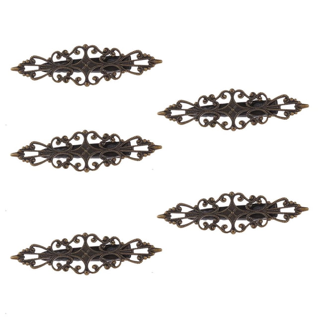 Vintage Ladies Crystal Hairpin Barrette Clips Flores Accesorios para el cabello Pinza para el cabello Cobre Yinane Pinzas de pelo de las vendimias de las muchachas