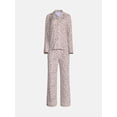 thumbnail image 5 of Joyspun Women’s Dreamy Soft Collection Notch Collar Top and Pants, 2-Piece Pajama Set, Sizes XS-3X, 5 of 5