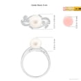 thumbnail image 5 of ANGARA Freshwater Cultured Pearl Olive Leaf Vine Ring in Platinum for Women | June Birthstone, Birthday, Anniversary, Jewelry Gift for Women | Pearl Ring, 5 of 8
