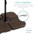 thumbnail image 4 of Juego de soportes para sombrillas de patio Best Choice, 4 piezas, 70,3 kg de capacidad, 4 of 7