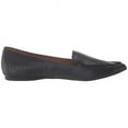 thumbnail image 2 of Steve Madden Feather Black Crocodile Pointed Closed Toe Slip On Flat Loafers (Black Crocodile, 10), 2 of 4