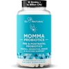 Momma Prenatal Probiotics Mom & Baby – Gut and Digestive Postpartum, Nursing, Morning Sickness Pregnancy Relief – 18 Clinically Proven Strains, 14 Billion CFU, Prebiotic – 30 Mini Vegan Capsules