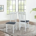 thumbnail image 2 of San Remo Solid Wood Splatback Chair in White and Heather Gray, 2 of 9