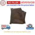 thumbnail image 6 of Thgonwid 16.5*12.5 inch Vegan Leather Pouf, Matte Coffee, 6 of 6