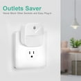thumbnail image 2 of Paquete de 6 enchufes para luz de noche, luz de noche LED blanca cálida con sensor inteligente de anochecer a amanecer para dormitorio, baño, pasillo, habitación de niños, 2 of 4