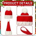 thumbnail image 3 of Dalrosia Mini Knit Santa Hat Mini Christmas Scarf Set Mini Scarf for Crafts Mini Christmas Decorations Christmas Tree Ornaments for DIY Craft Art Snowman Doll, 3 of 6