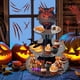 thumbnail image 4 of Cateissary Soporte para cupcakes de fiesta de Halloween, soporte circular de 3 capas para donas con temática de calabaza y murciélago, Mostrada gato negro, 4 of 6