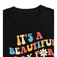 thumbnail image 5 of LAZYCHILD Women Teacher Life Shirt Teacher Gift Short Sleeve Shirts It’s a Beautiful Day for Learning T-Shirt, 5 of 6