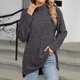 thumbnail image 2 of WEAIXIMIUNG Chandails pour Femmes Manches Longues Col Rond Sweat Léger Tunique Décontractée, 2 of 8