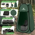 thumbnail image 3 of Wakeman Outdoors Camping Toilet Set - Pop Up Privacy Tent and Portable Toilet for Adults, Green, 3 of 7