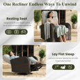 thumbnail image 4 of LayinSun Oversized Wicker Outdoor Swivel Glider Recliner with Adjustable Backrest & Footrest, Patio Reclining Lounge Chair, 4 of 7