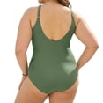 thumbnail image 5 of JoveMarine Women's Casual One Piece Swimsuit Modest Beach Bathing Suit Summer Pool Swimwear Bathing Suit For Womens Swimsuits Green 4XL, 5 of 6