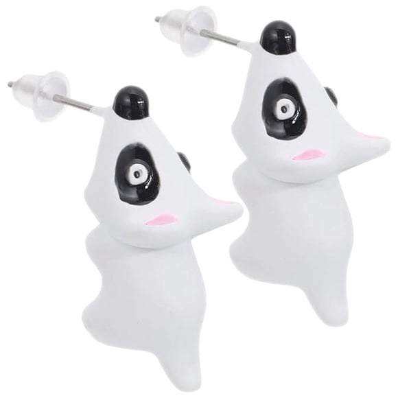 Pendientes de Dog EarringDog01 1Pza Perro Tuerca Blanco Silicona VentDepot